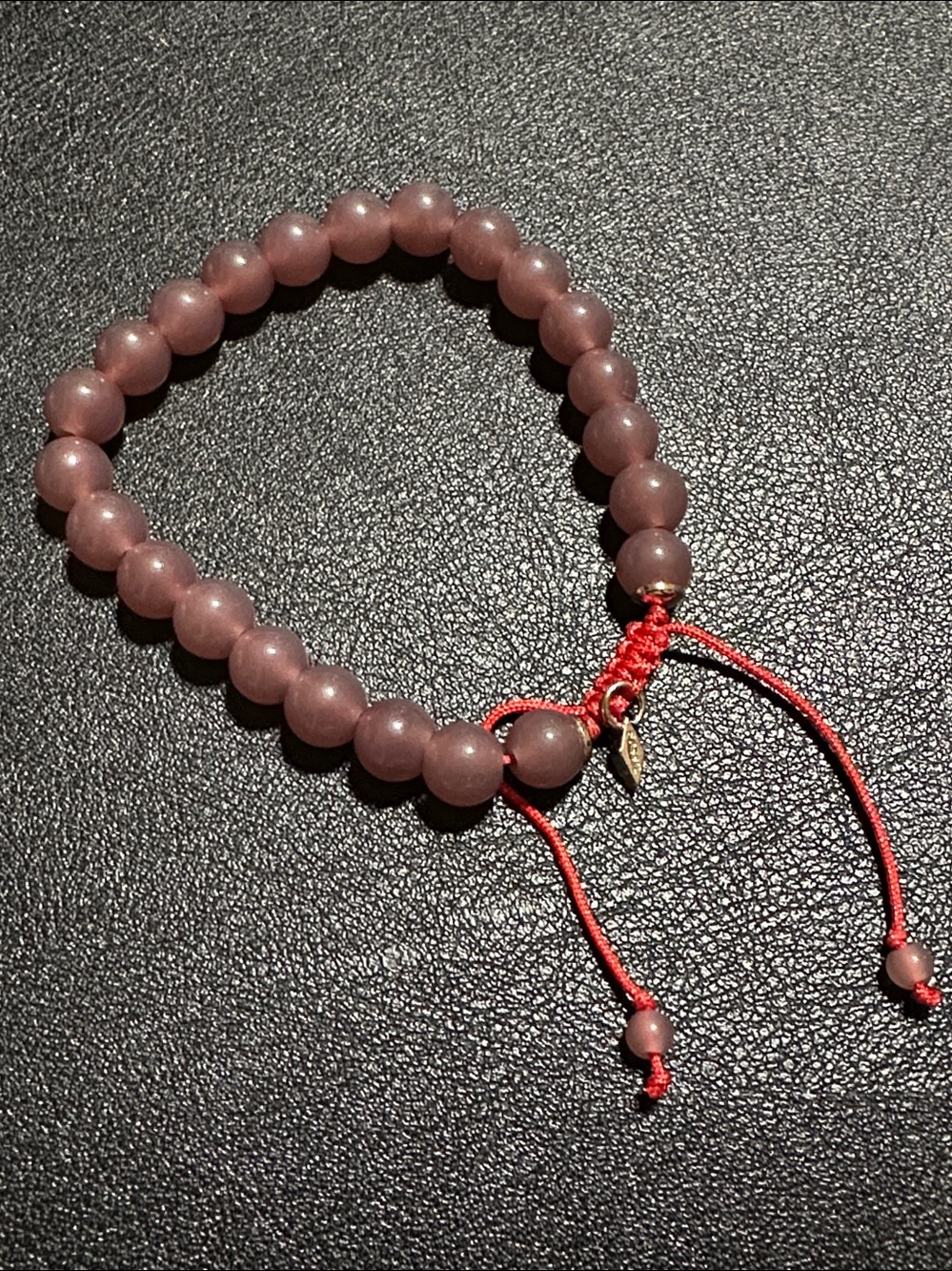 Fossil Round Lavender Natural Stone Beaded Bracelet